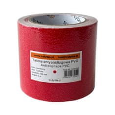 shumee PVC protizdrsni trak, 100 mm x 5 m, rdeč