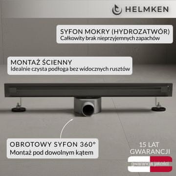shumee Linearni stenski odtok Helmken 37501805, 800x41 mm, grafitni