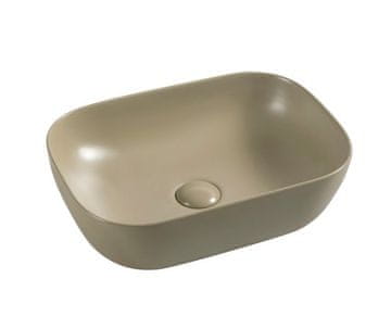 shumee Lusso pultni umivalnik 45,5 x 32,5 cm ovalni kapučino mat