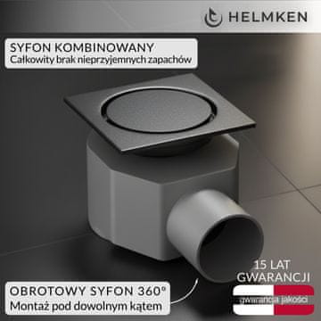 shumee Točkovni odtok Helmken 37А4045GM, 100 x 100 mm, grafitni