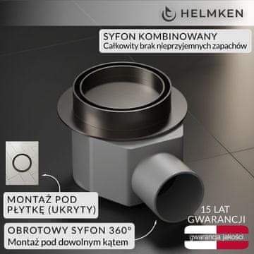 shumee Točkovni odtok Helmken 37Е035GM, 100 x 100 mm, grafitni