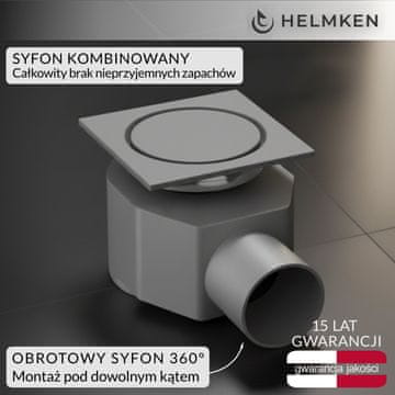 shumee Točkovni odtok Helmken 37А4041H, 100 x 100 mm, kromiran