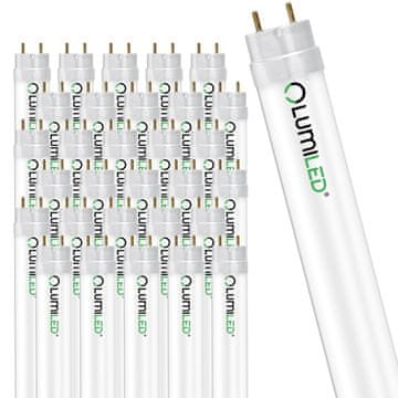 LUMILED 30x LED fluorescentna sijalka G13 T8 cev 9W 990lm 4000K nevtralna 160° 60cm osvetljena