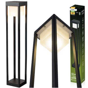 LUMILED Vrtna svetilka Zunanja stoječa LED 12W 3000K 80cm Črna QUERCUS