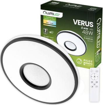 LUMILED LED stropna svetilka za nadgradno montažo VERUS 48W CCT bela okrogla 40cm + daljinski upravljalnik