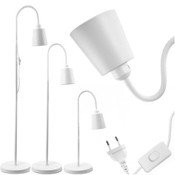 LUMILED KALSO E27 LED talna namizna svetilka bela z nastavitvijo višine