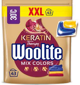 Woolite barvne kapsule s keratinom 43 kosov
