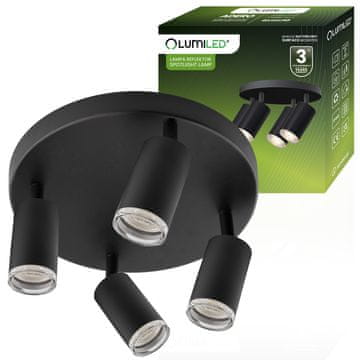 LUMILED Stropna svetilka s cevnim LED reflektorjem, halogenska svetilka adero 4xGU10, stropna svetilka
