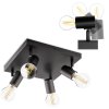 LUMILED Stropna Svetilka Plafond Spot Cev Reflektor Halogenska Svetilka 4x E27 Steklo