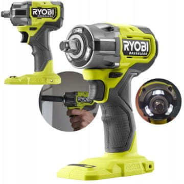 Ryobi brezkrtačni udarni ključ 18V RIW18CBL-0