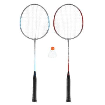 NILS NRZ002 jekleni / badmintonski komplet 2 loparja + ova žogica