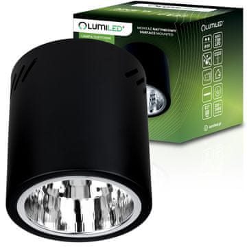 LUMILED Fiksna okrogla nadgradna stropna svetilka Apus 13 reflektorskih cevi črne barve E27