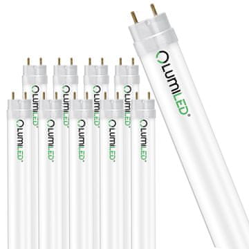 LUMILED 10x LED fluorescentna sijalka G13 T8 TUBA 9W 990lm 4000K nevtralna 160° 60cm osvetljena