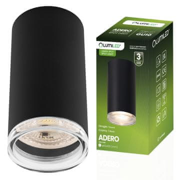 LUMILED Stropna svetilka LED reflektor cev GU10 IP44 ADERO črna