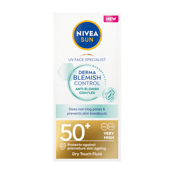 BEIERSDORF nivea SUN zaščitna krema za obraz Derma Skin Clear SPF50+ 40 ml