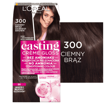 L’Oréal L'Oréal Casting Crème Gloss barva za lase brez amoniaka 300 temno rjava