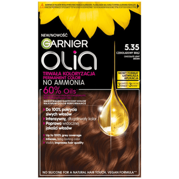 L’Oréal Garnier Olia permanentna barva za lase 5.35 čokoladno rjava