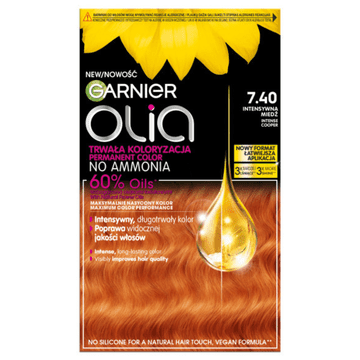 L’Oréal Garnier Olia permanentna barva za lase 7.40 intenzivno bakrena