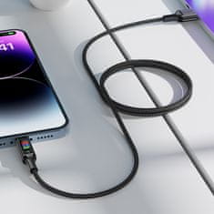 AceFast Kabel USB-A – USB-C 60 W z zaslonom, 1,2 m, črn