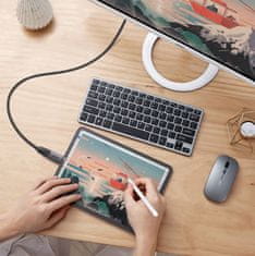 Ugreen Prestavni adapter za prenos slike iz USB-C na HDMI 4K, siva barva