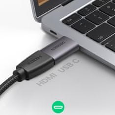 Ugreen Prestavni adapter za prenos slike iz USB-C na HDMI 4K, siva barva