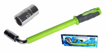 Bass Polska L-ključ za kolesa, 17, 19, 21, 22 mm + nastavki