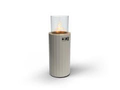 Planika Bino - Planika - vrtni grelec, steber s kaminom, plinski kamin za propan ali LPG/GPL, višina 102 cm, 8KW siv + pokrov