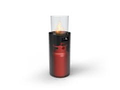 Planika Bino - Planika - vrtni grelec, steber s kaminom, plinski kamin za propan ali LPG/GPL, višina 102 cm, 8KW siv + pokrov