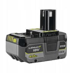 Ryobi brezkrtačni kotni brusilnik 125 mm RAG18BL + 4Ah baterija RB1840X + 1x 1,5A polnilnik RC18115