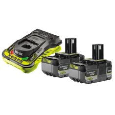 Ryobi baterija + polnilnik 18V (2x 5,0 Ah)