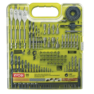 shumee 184252 RYOBI mešani komplet za vrtanje in vijačenje - 90 kosov