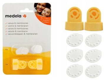 shumee Medela komplet. 2 ventila + 6 SO- membran