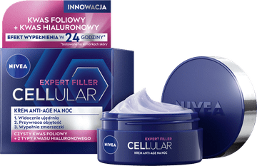 shumee 244167 NIVEA HYALURON CELLULAR FILLER nočna krema proti gubam 50 ml
