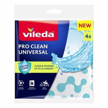 shumee 256927 Vileda Univerzalna krpa z encimi Pro Clean 4 kosi