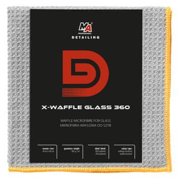 shumee 025672 MA PROFESIONALNO DETAILIRANJE - X-WAFFLE GLASS 360 GSM WAFFLE MIKROFIBRA ZA OKNA 40x40cm