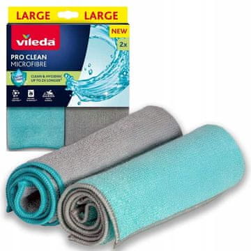 shumee 256590 Vileda Pro Clean krpa iz mikrovlaken 2 kosa.