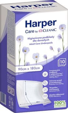 Harper HH Vložki za enkratno uporabo za odrasle Cleanic Len 10 kosov 90x180