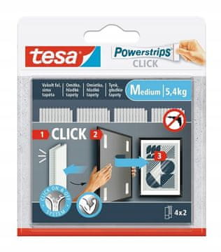 shumee 408588 TESA Powerstrips CLICK 4x2 M