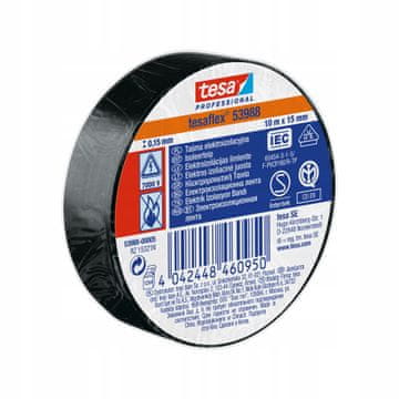 BEIERSDORF tesa spvc električni trak črne barve 10 m x 15 mm