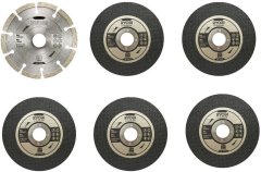 ryobi 6-delni komplet kotnih brusilnikov 125 mm: