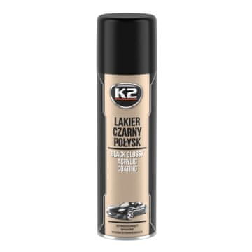 K2 L341 Sijajno črna 500 ml Akrilni lak