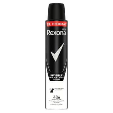 shumee 584282 Rexona Men sprej 200 ml NEVIDNI ČRNO-BELI