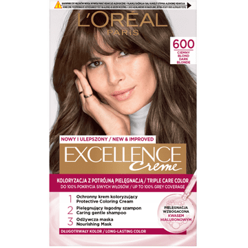 L’Oréal L'Oréal Paris Excellence kremna barva za lase 600 temno blond
