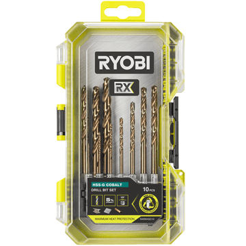 shumee 247391 RYOBI HSS-G komplet kobaltovih svedrov, 10 kosov RARXHGC10