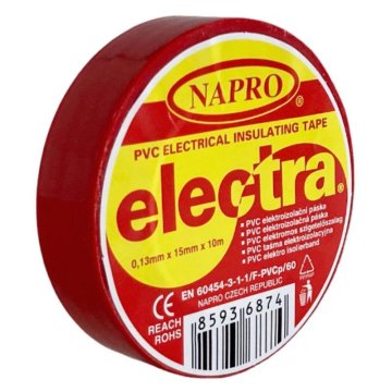 Ostatní PVC električni trak IZOVIAL, 10 m x 15 mm, rdeč