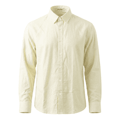 Nikcorp Moška srajca Nikcorp z dolgimi rokavi, 100% bombaž, regular fit, elegantna in casual, kremna barva, zračna in udobna za vsakodnevno nošenje, klasičen kroj z gumbi, velikost M, minimalističen dizajn