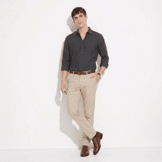 Nikcorp Moška srajca Nikcorp regular fit, 100% bombaž, dolgi rokavi, elegantna casual črna srajca, zračna in udobna za vsakodnevno nošenje, klasično zapenjanje na gumbe, velikost S, črna barva