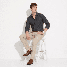 Nikcorp Moška srajca Nikcorp regular fit, 100% bombaž, dolgi rokavi, elegantna casual črna srajca, zračna in udobna za vsakodnevno nošenje, klasično zapenjanje na gumbe, velikost S, črna barva