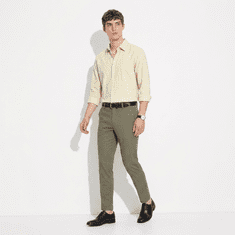 Nikcorp Moška srajca Nikcorp regular fit, 100% bombaž, dolgi rokavi, elegantna casual srajca za poletje, klasično zapenjanje na gumbe, zračna in udobna, bež barva, velikost S