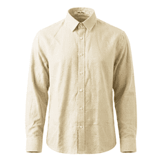 Nikcorp Moška srajca Nikcorp regular fit, 100% bombaž, dolgi rokavi, elegantna casual srajca za poletje, klasično zapenjanje na gumbe, zračna in udobna, bež barva, velikost S